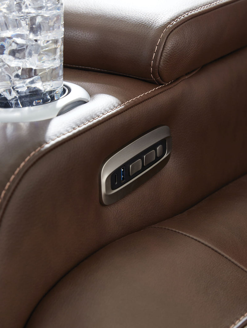 High Impact - Power Recliner / Adj Headrest - Tobacco - R&R Furniture Gallery (Fountain Valley, CA)