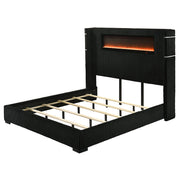 Garner - Bed With Fireplace, LED, Reading Light, Speaker, Bluetooth & USB - R&R Furniture Gallery (Fountain Valley, CA)