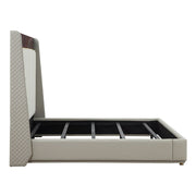 Jamonica - Eastern King Bed - Beige & Dark Brown - R&R Furniture Gallery (Fountain Valley, CA)