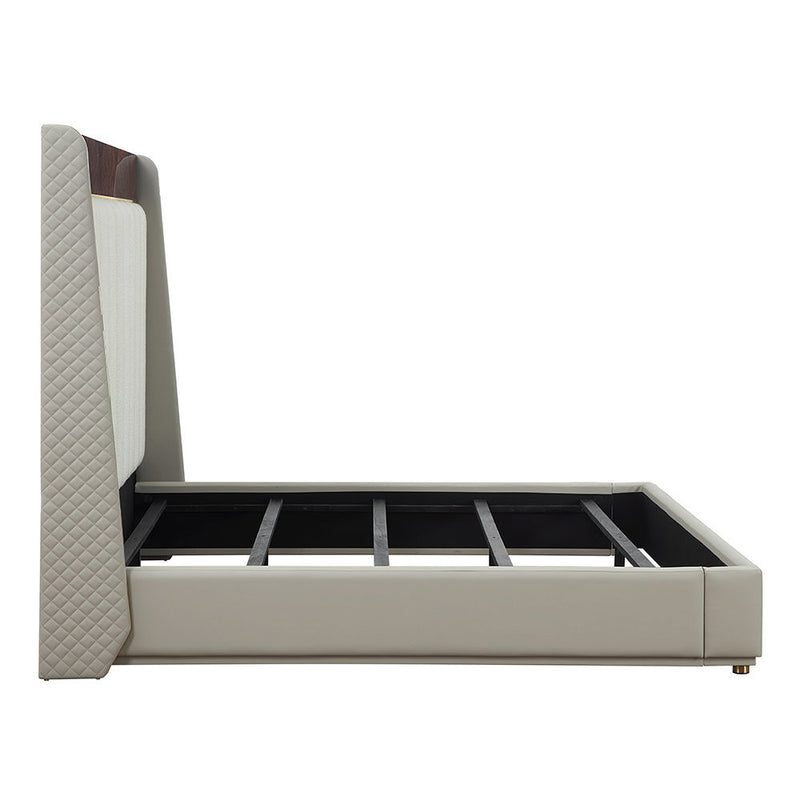Jamonica - Eastern King Bed - Beige & Dark Brown - R&R Furniture Gallery (Fountain Valley, CA)
