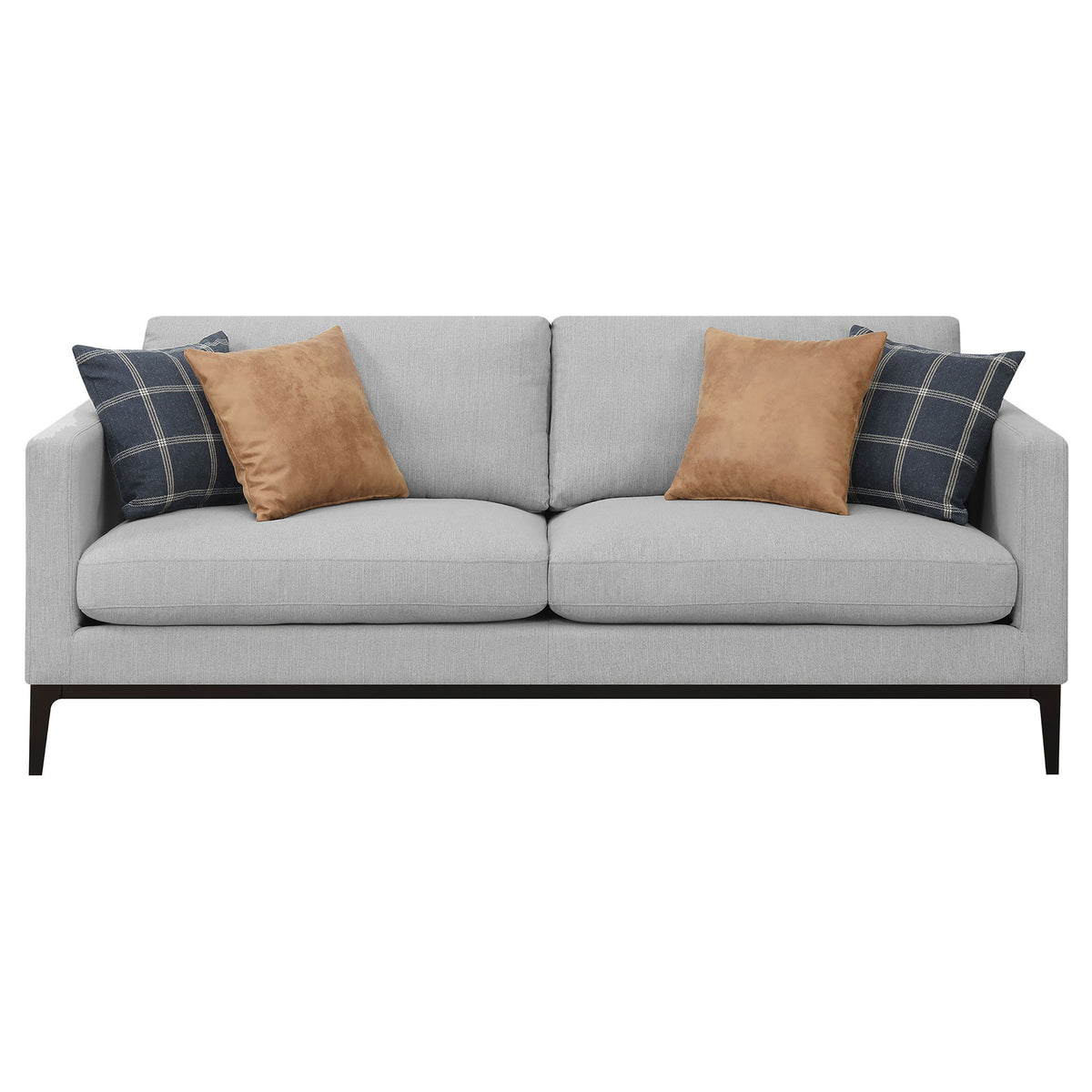 Montauk - 2 Piece Arms Living Room Set With Upholstered Seating - Light Gray