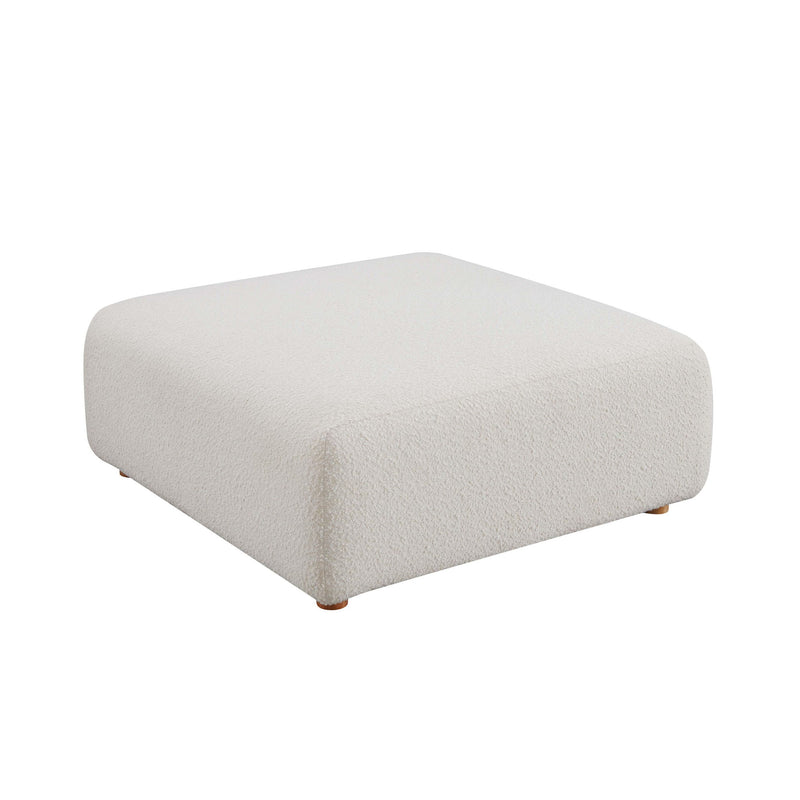 Hangover - Boucle Ottoman - Cream - R&R Furniture Gallery (Fountain Valley, CA)
