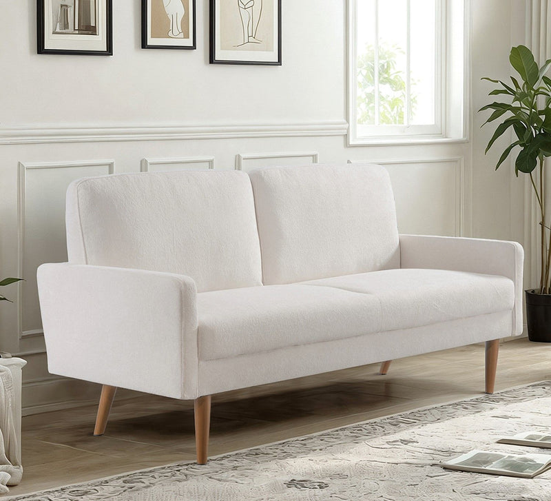 Sofa, European Style With Sleek Design, Modern & Vintage Flair, Upholstered 3 Seater Couch - R&R Furniture Gallery (Fountain Valley, CA)