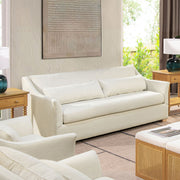 Ada - Flared Arm Contemporary Sofa With Lumbar Pillows - Flax White - R&R Furniture Gallery (Fountain Valley, CA)