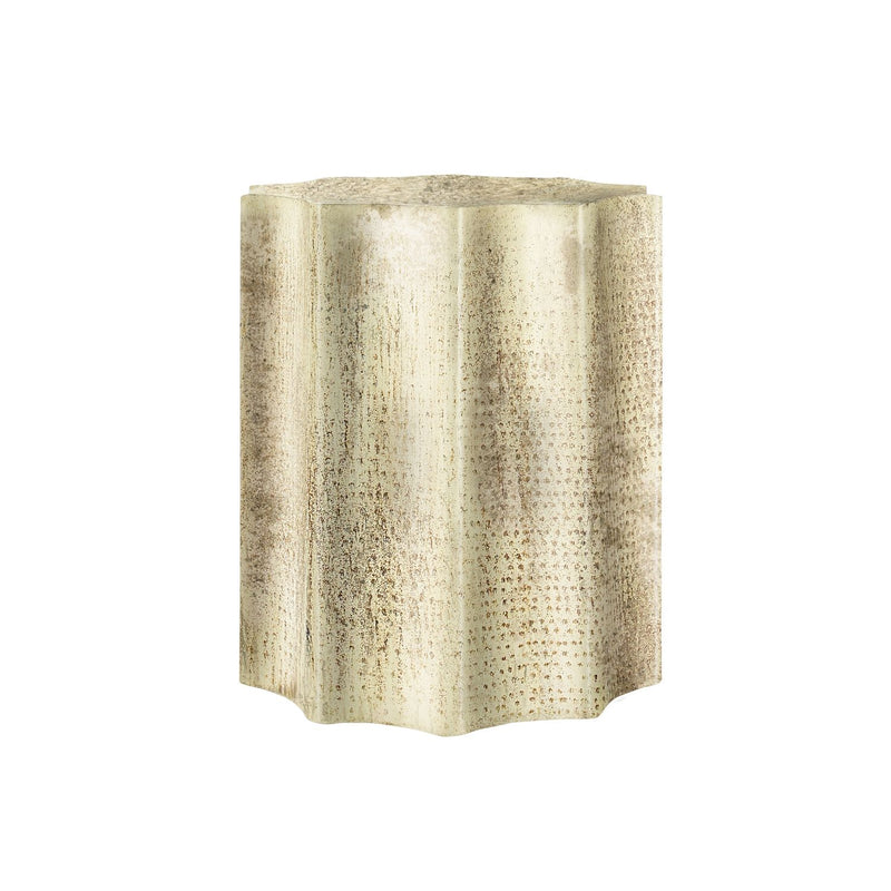 Drum Accent Side Table, Stylish Scalloped Design - R&R Furniture Gallery (Fountain Valley, CA)