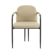 Modern Dining Chair (Set of 2) With Iron Frame - Espresso / Khaki - R&R Furniture Gallery (Fountain Valley, CA)