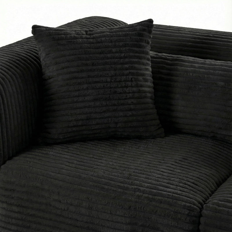 Tarra - Fluffy Oversized Corduroy Modular Sectional - R&R Furniture Gallery (Fountain Valley, CA)