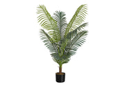 47" Tall, Artificial Plant, Palm Tree, Indoor, Faux, Fake, Floor, Greenery, Potted, Real Touch, Decorative - Green / Black - R&R Furniture Gallery (Fountain Valley, CA)