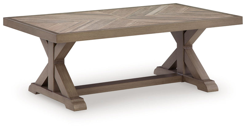 Laguna Heights - Rectangular Cocktail Table - Beige - R&R Furniture Gallery (Fountain Valley, CA)