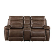 Aashi - Loveseat w/Console (Motion) - R&R Furniture Gallery (Fountain Valley, CA)