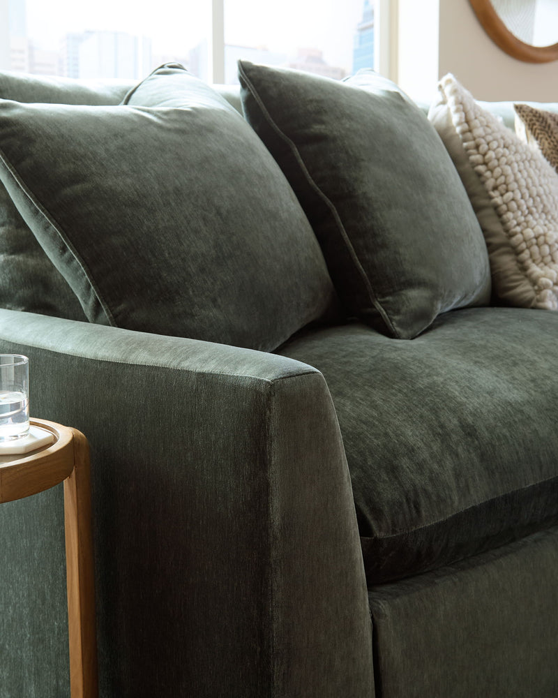 Carriage View - 3-Piece Sectional - Jade - R&R Furniture Gallery (Fountain Valley, CA)