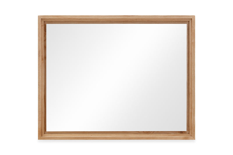 Modus Tanner wall or dresser mirror with flaxen finish, featuring a sleek rectangular design and clean edges.