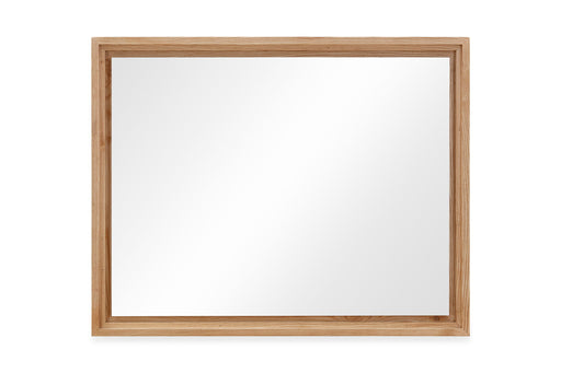 Modus Tanner wall or dresser mirror with flaxen finish, featuring a sleek rectangular design and clean edges.