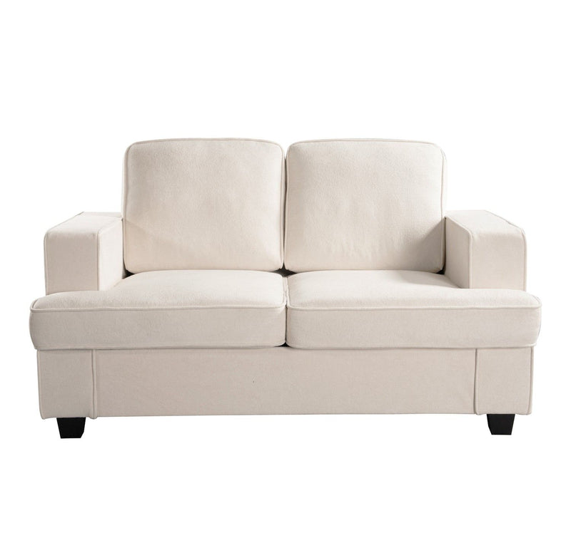 Modern Loveseat, Comfortable 2 Seater Couch With Deep Seating, Loose Back Cushions, Wide Arms - R&R Furniture Gallery (Fountain Valley, CA)