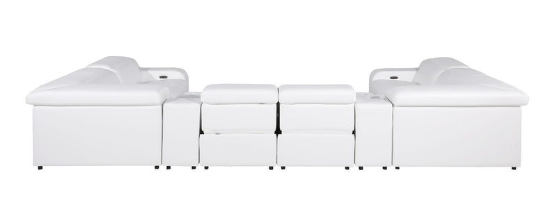 1116 - 8-Piece U-Shaped Sectional Sofa In With 4 Power Recliners & Power Headrest
