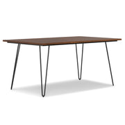 Simpli-Home Hunter square tabletop dining table with wooden finish, ideal for modern dining room settings.