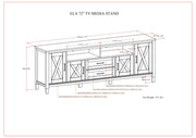 Ela - TV Media Stand - Smoky Brown - R&R Furniture Gallery (Fountain Valley, CA)