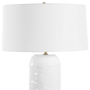 Iona - White Glaze Table Lamp - White
