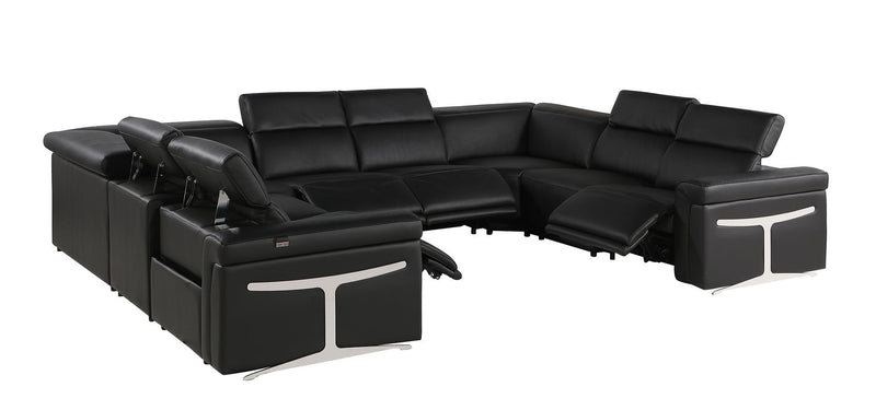 1126 - 8-Piece U-Shaped Sectional Sofa In With 4 Power Recliners & Power Headrests