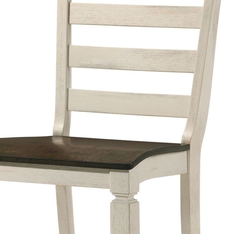 Tasnim - Counter Height Chair (Set of 2) - Oak & Antique White - R&R Furniture Gallery (Fountain Valley, CA)