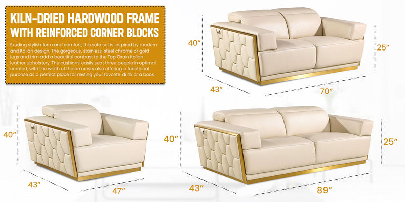 1111 - Leather Living Room Set - R&R Furniture Gallery (Fountain Valley, CA)