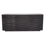 Bastille 69" 3-Door Solid Acacia Wood Sideboard in Smoke Grey Finish by Diamond Sofa