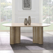 Jirina - Dining Table - Travertine Pattern - R&R Furniture Gallery (Fountain Valley, CA)
