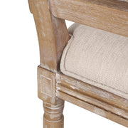 French Country Dining Chair With Rectangular Cane Backrest And Smooth Upholstered Seating - R&R Furniture Gallery (Fountain Valley, CA)