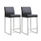 Denmark - Stainless Steel Counter Stool (Set of 2) - R&R Furniture Gallery (Fountain Valley, CA)