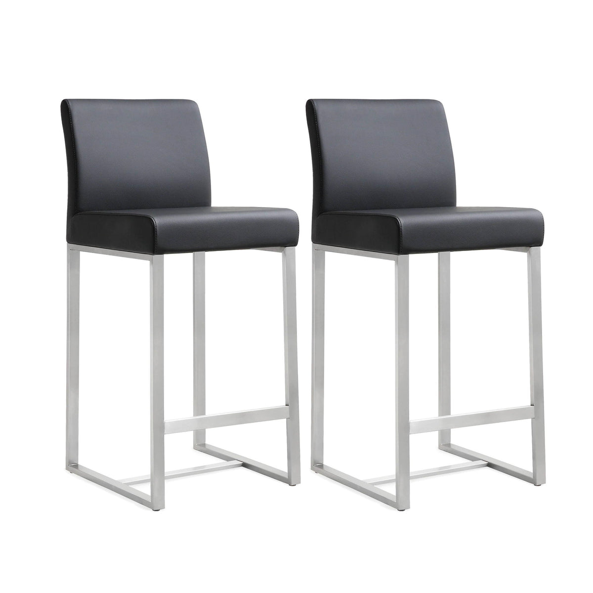 Denmark - Stainless Steel Counter Stool (Set of 2) - R&R Furniture Gallery (Fountain Valley, CA)