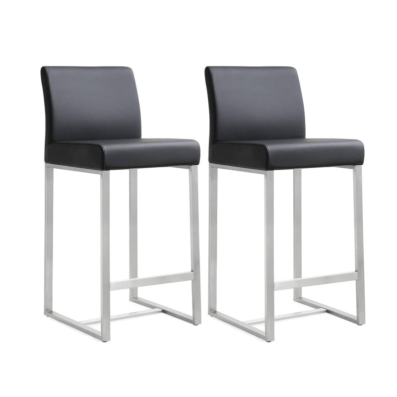 Denmark - Stainless Steel Counter Stool (Set of 2) - R&R Furniture Gallery (Fountain Valley, CA)