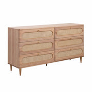 Carmen - 6 Drawer Dresser - Cane - R&R Furniture Gallery (Fountain Valley, CA)