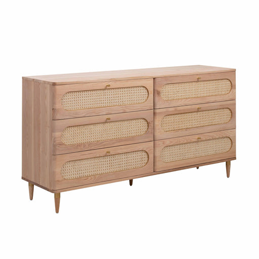 Carmen - 6 Drawer Dresser - Cane - R&R Furniture Gallery (Fountain Valley, CA)