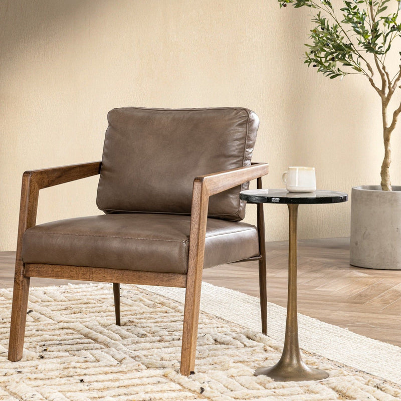 Julia - Accent Chair - Truffle Brown - R&R Furniture Gallery (Fountain Valley, CA)