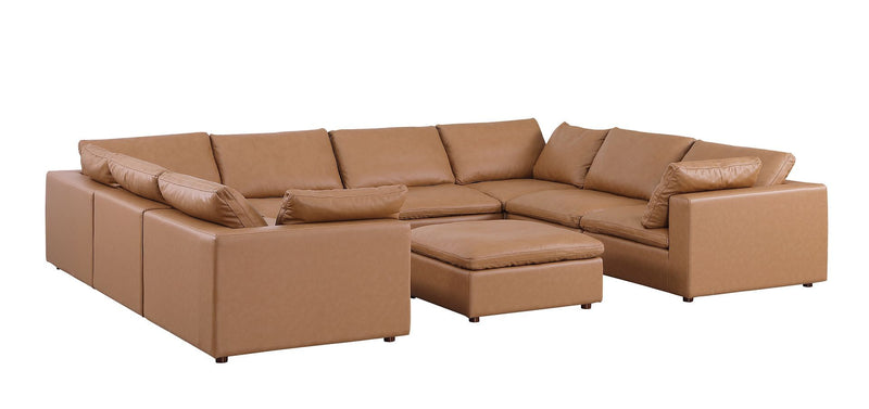 1100 - 9-Piece U-Shaped Sectional In Top-Grain Italian Leather