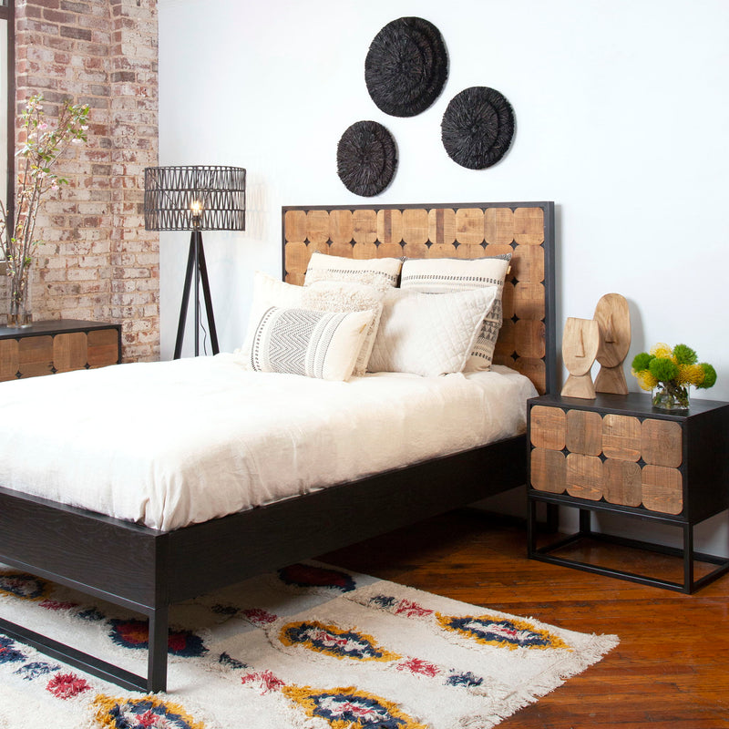 Nellie - Queen Bed - Natural With Ebony And Black