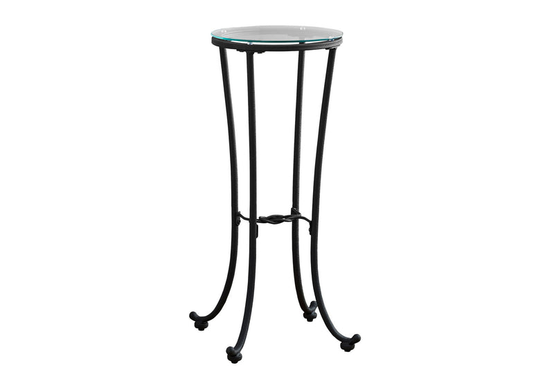 Accent Side Table, Plant Stand, Round, Contemporary & Modern - Black - R&R Furniture Gallery (Fountain Valley, CA)