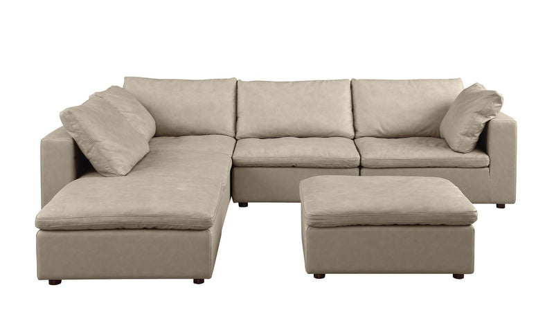 1100 - 6-Piece Left Arm Facing 3-Seat Sectional (Top-Grain Italian Leather)