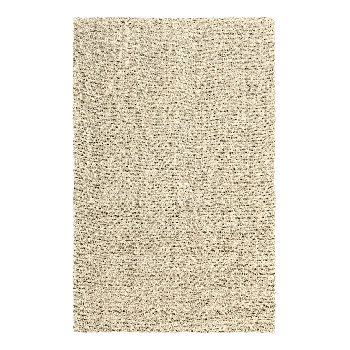 Classic Home herringbone jute rug with woven pattern, natural earthy tones, ideal for adding texture to living spaces.