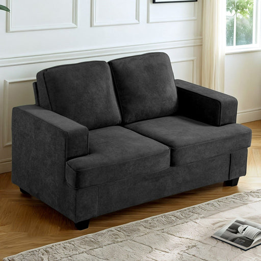 Modern Loveseat, Comfortable 2 Seater Couch With Deep Seating, Loose Back Cushions, Wide Arms - R&R Furniture Gallery (Fountain Valley, CA)