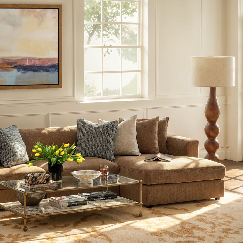 Lumira - Floor Lamp - Brown And Cream