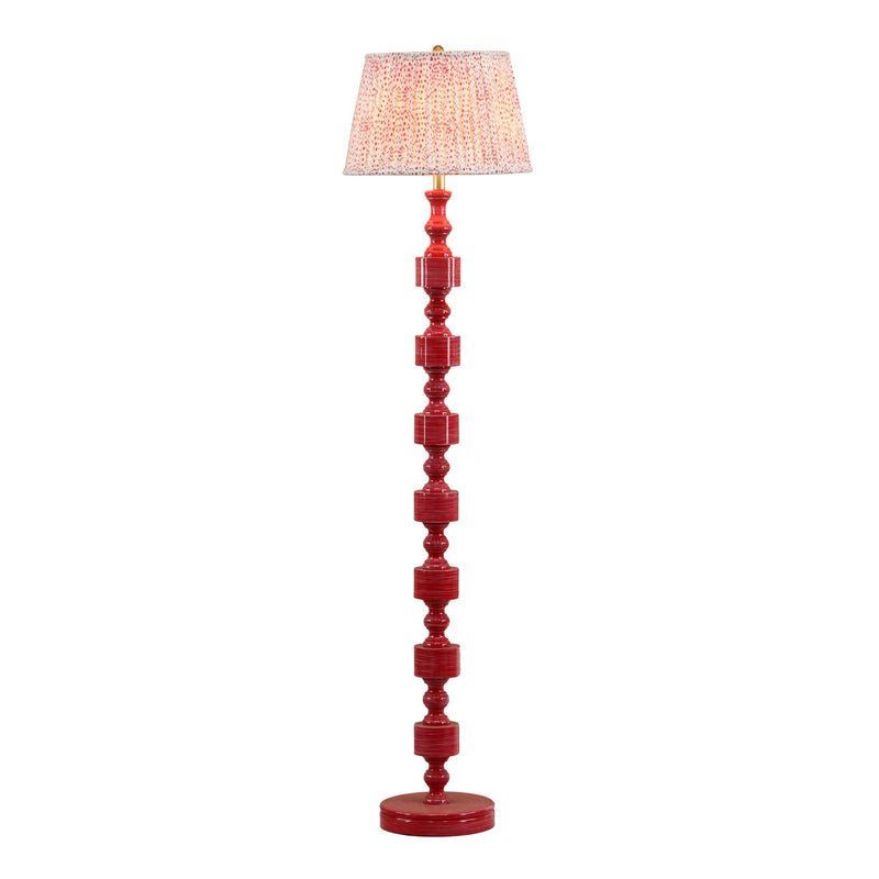 Peggy - Spotted Floor Lamp - Pink - R&R Furniture Gallery (Fountain Valley, CA)
