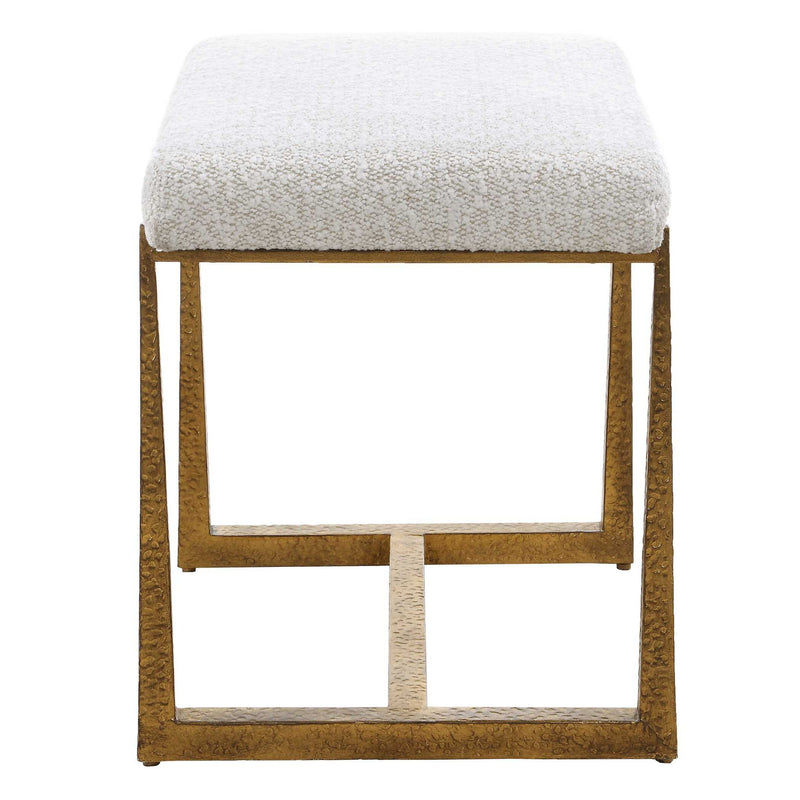 Midas - Small Bench - Gold / White