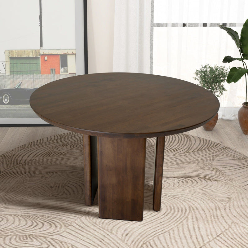 Alden - Round Dining Table - Walnut - R&R Furniture Gallery (Fountain Valley, CA)