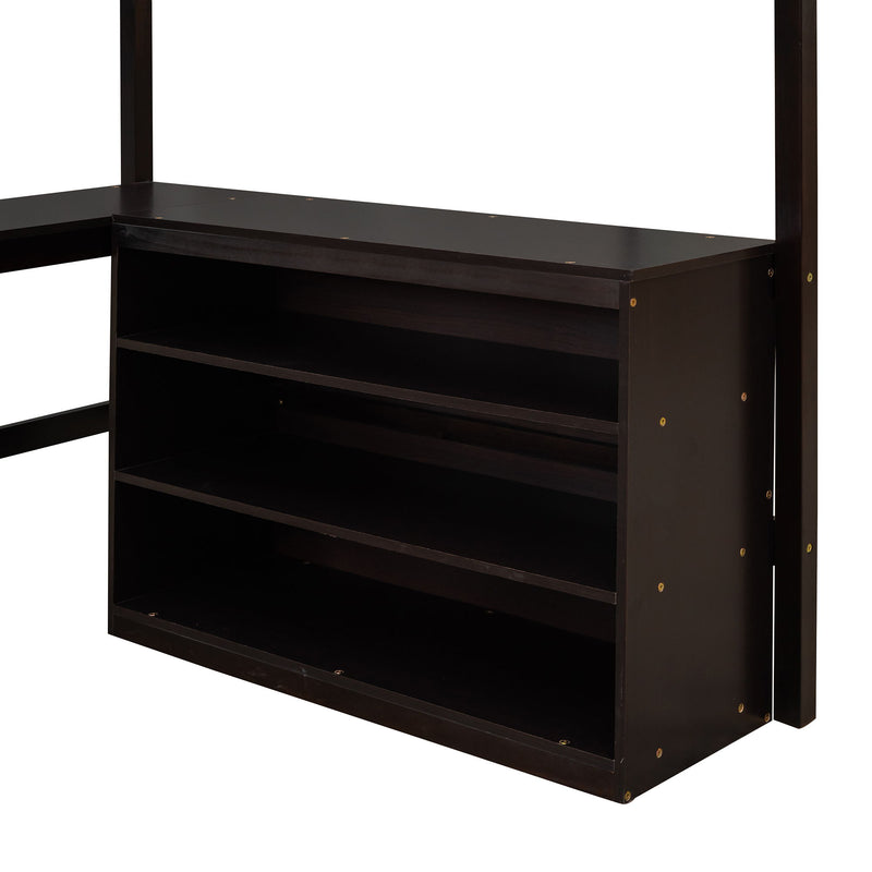 Loft Bed With Shelves With Desk - R&R Furniture Gallery (Fountain Valley, CA)