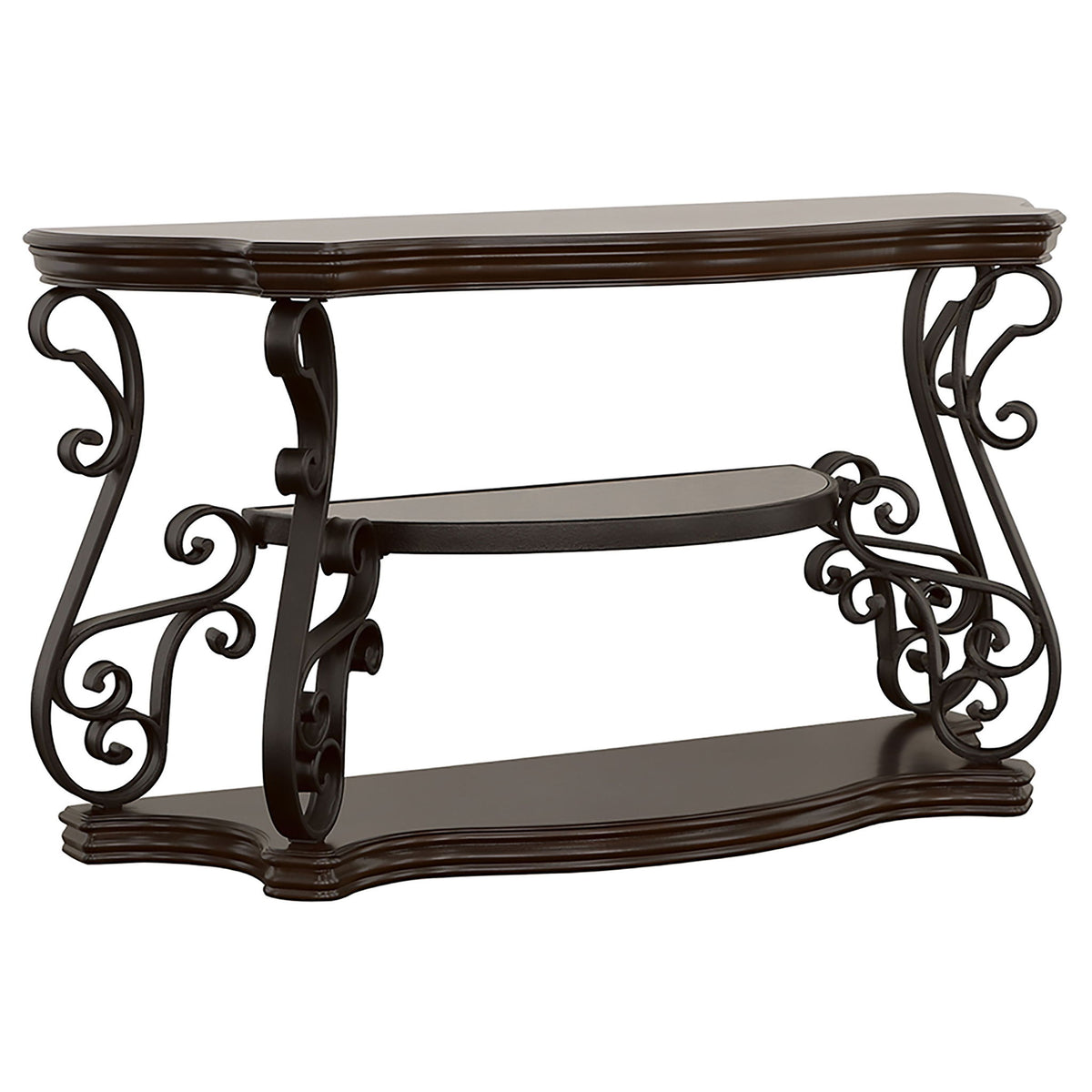 Gretta - Merlot 2 Shelf Sofa Console Table - Brown