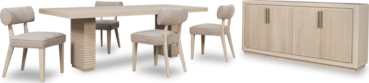 Magnolia Wood Frame Upholstered Dining Chair in Brown Sugar Chenille