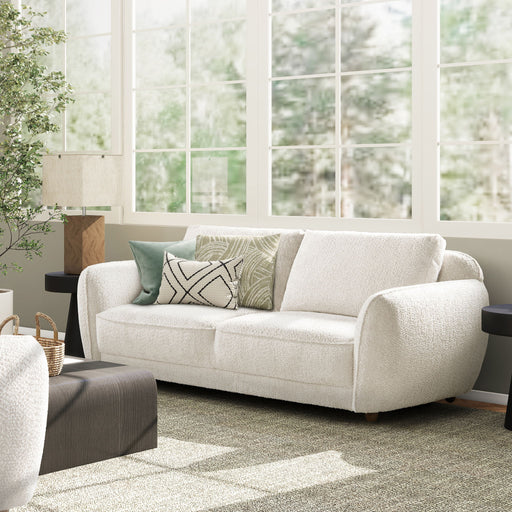 Sharon - Puffy Arm Sofa - Alpaca Off-White - R&R Furniture Gallery (Fountain Valley, CA)