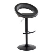 Set of two Lumi Source Posh contemporary adjustable barstools with swivel seats and rounded T footrests, perfect for modern kitchens.