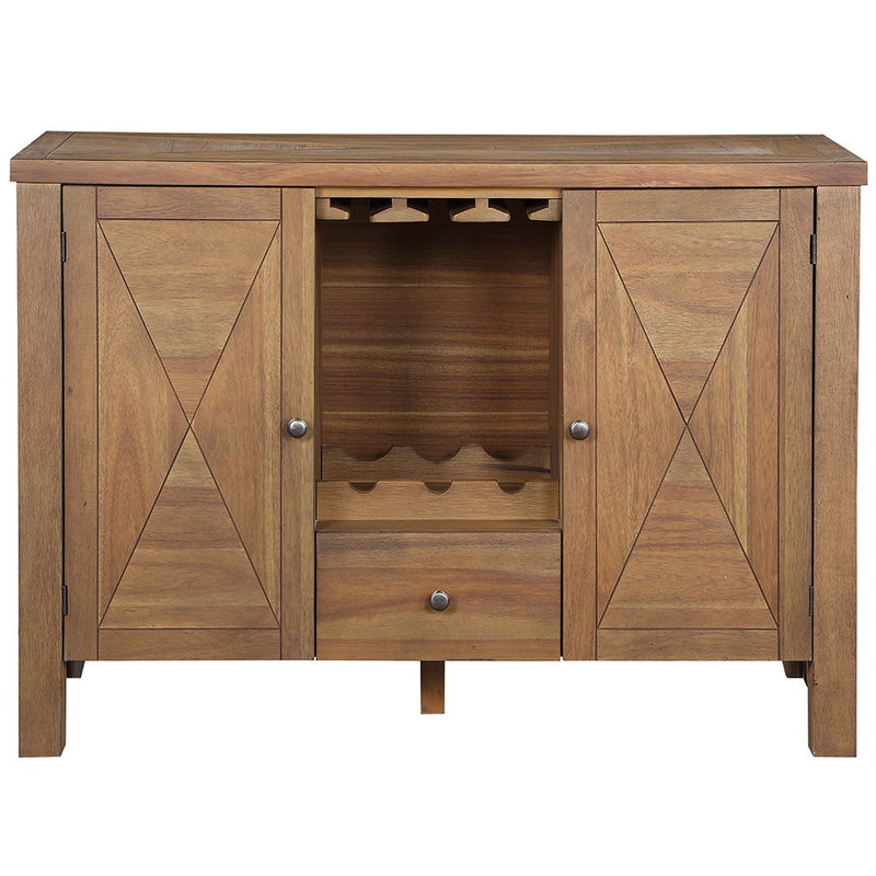 Pascaline - Server - Rustic Brown & Oak - R&R Furniture Gallery (Fountain Valley, CA)